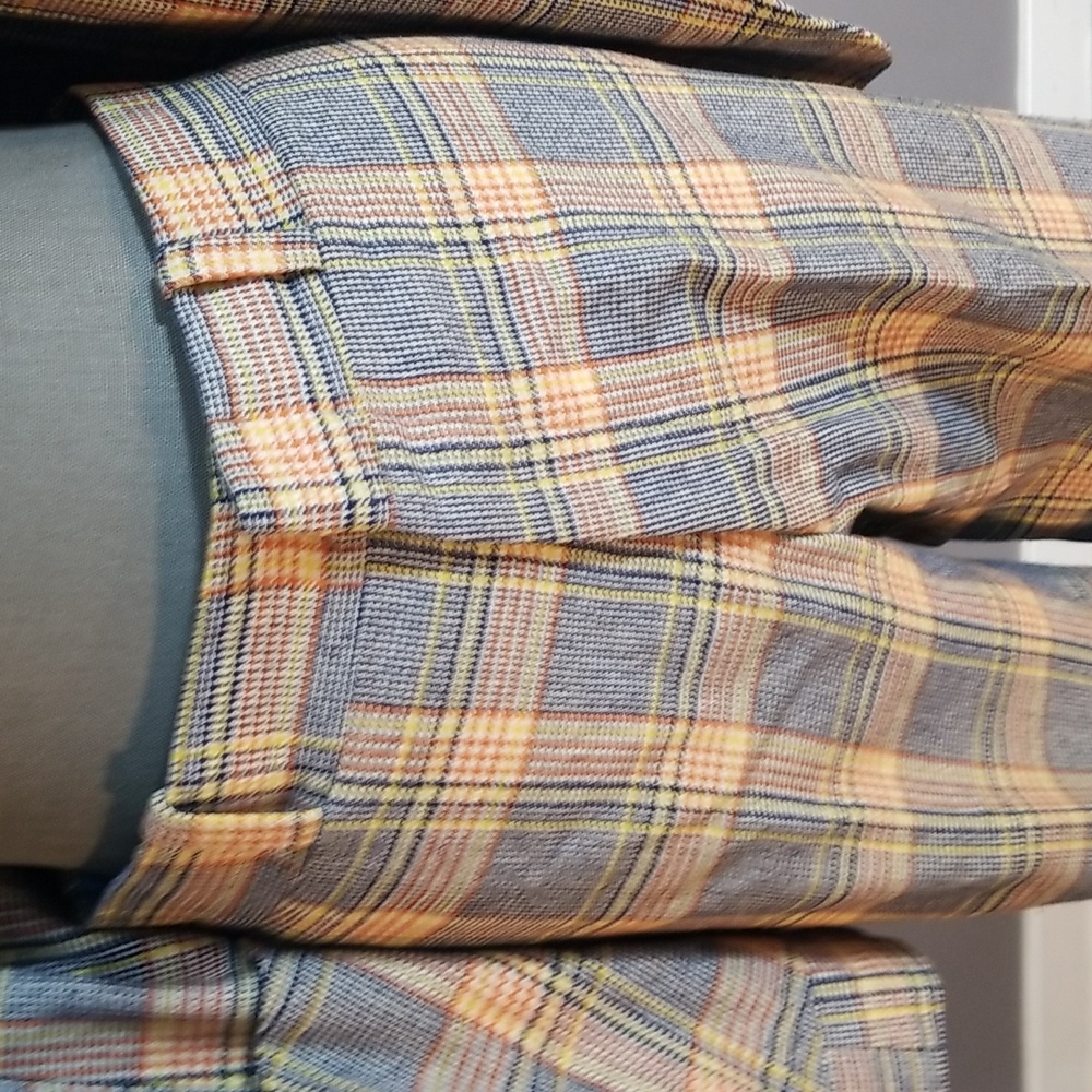 Vintage 1970’s wool blend Oggi Jaquardi Inc. Size 38 made in canada suit plaid - Picture 9 of 17